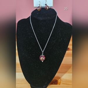 Elegant Silver Necklace with Multicolor Pendant